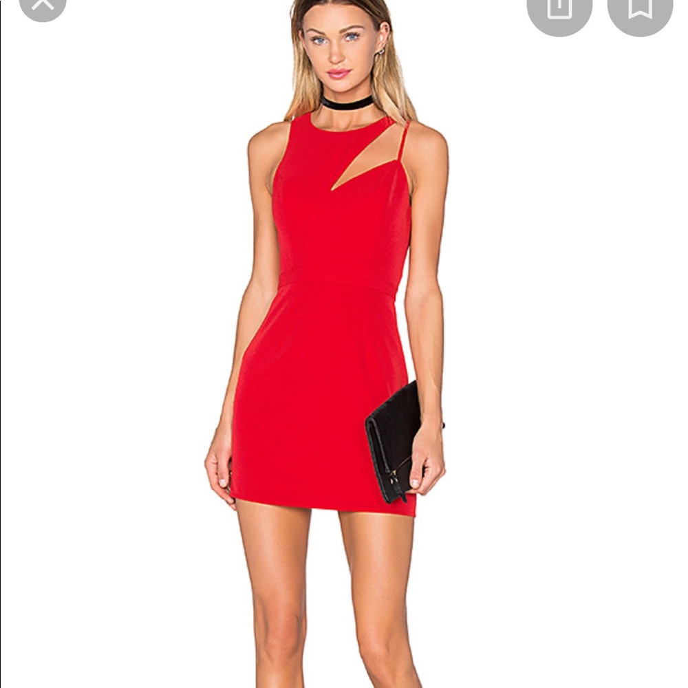 XS red NBD dress